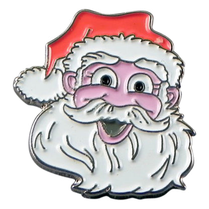 Christmas Santa's Head Metal Enamel Lapel Pin Badge