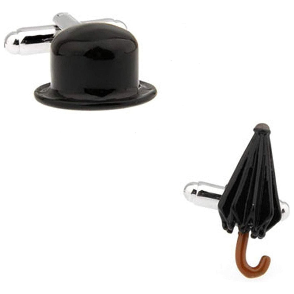 Bowler Hat and Umbrella Cufflinks  | Ashton and Finch