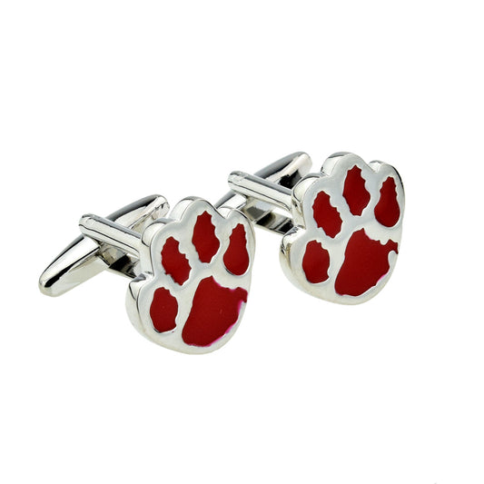 Red Dogs Paw design Pet Cufflinks (DWC) | Ashton and Finch