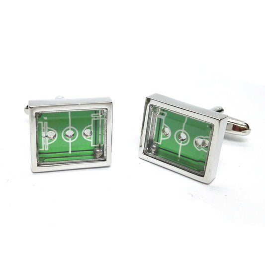 Chunky Football Pitch with moving ball Cufflinks | Ashton and Finch