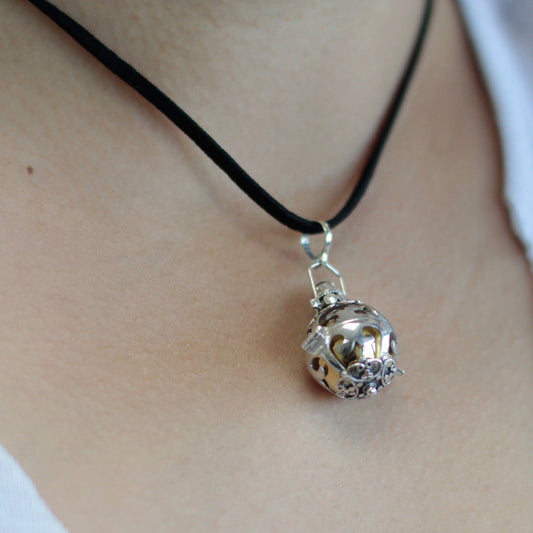 18mm Silver Dreams Angel Bell Necklace