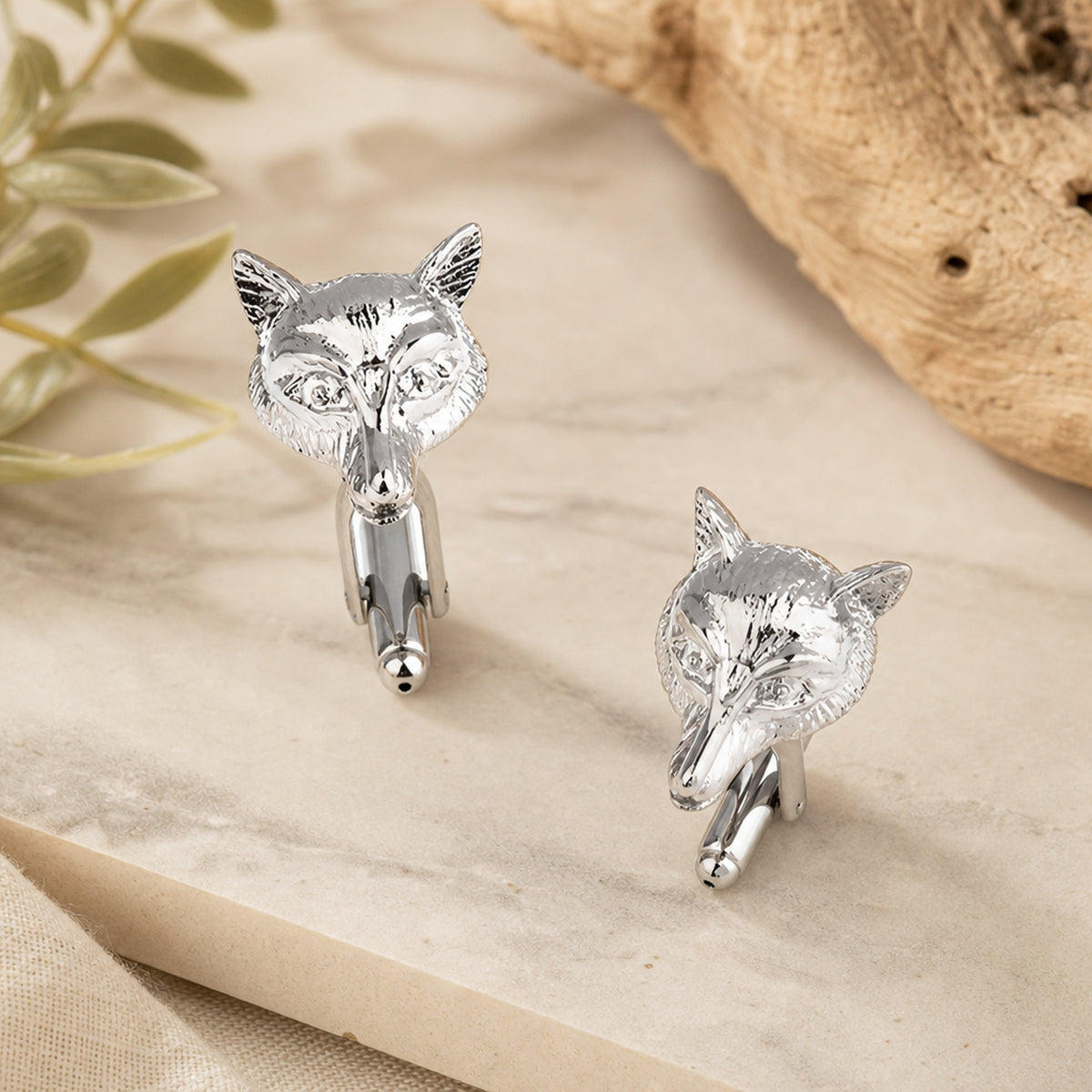 Fox Cufflinks in a themed setting