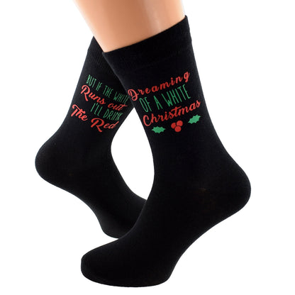 Funny Wine Drinkers Christmas Mens Black Socks| Ashton and Finch