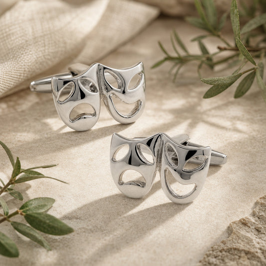 Comedy And Tragedy Theatre Cufflinks in a themed setting