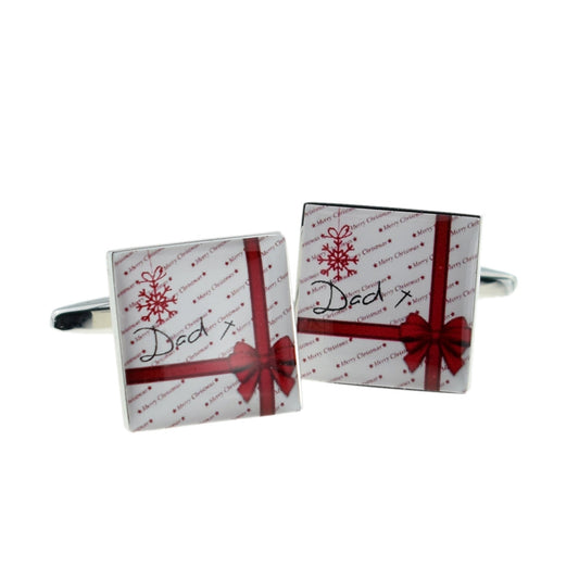 Merry Christmas Dad Present Design Cufflinks | Ashton and Finch