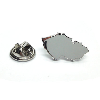 Czechia (Czech Republic) Outline Map Lapel Pin Badge