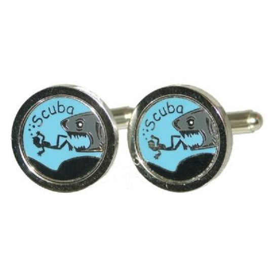 Scuba Diver & Shark Cufflinks | Ashton and Finch
