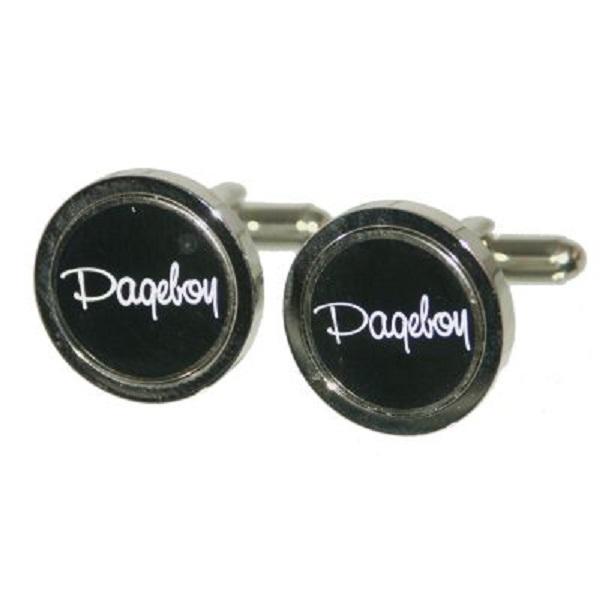 Black Round Pageboy Wedding Cufflinks | Ashton and Finch