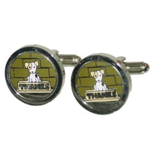 Cute Puppy dog pet Thanks Cufflinks | Ashton and Finch