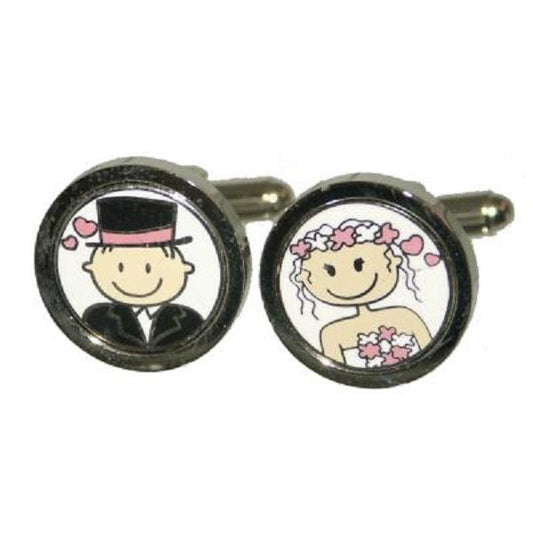 Pink Smile Bride & Groom Wedding Cufflinks | Ashton and Finch