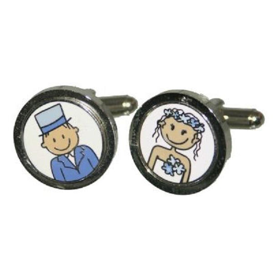 Blue Smile Bride & Groom Wedding Cufflinks | Ashton and Finch