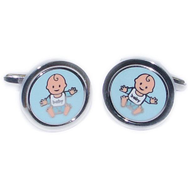 Blue boy baby cufflnks for the new dad, Christenings Baby | Ashton and Finch