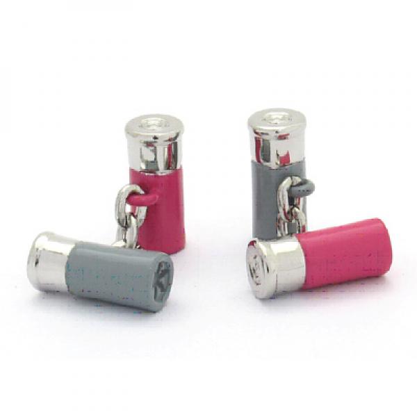 Pink & Grey Shotgun Cartridge Cufflinks | Ashton and Finch