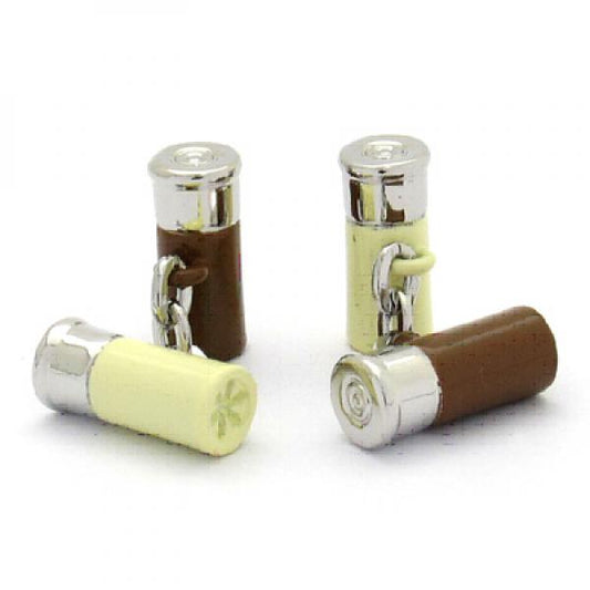 Cream & Brown Shotgun Cartridge Cufflinks | Ashton and Finch