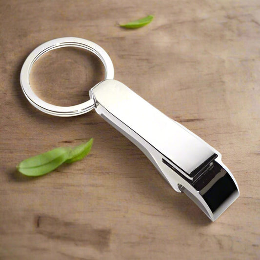 Personalised Silver Finish Bottle Opener Keyring Gift  | Ashton and Finch