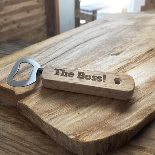 The Boss Wooden Beer Bottle Opener Gift  | Ashton and Finch