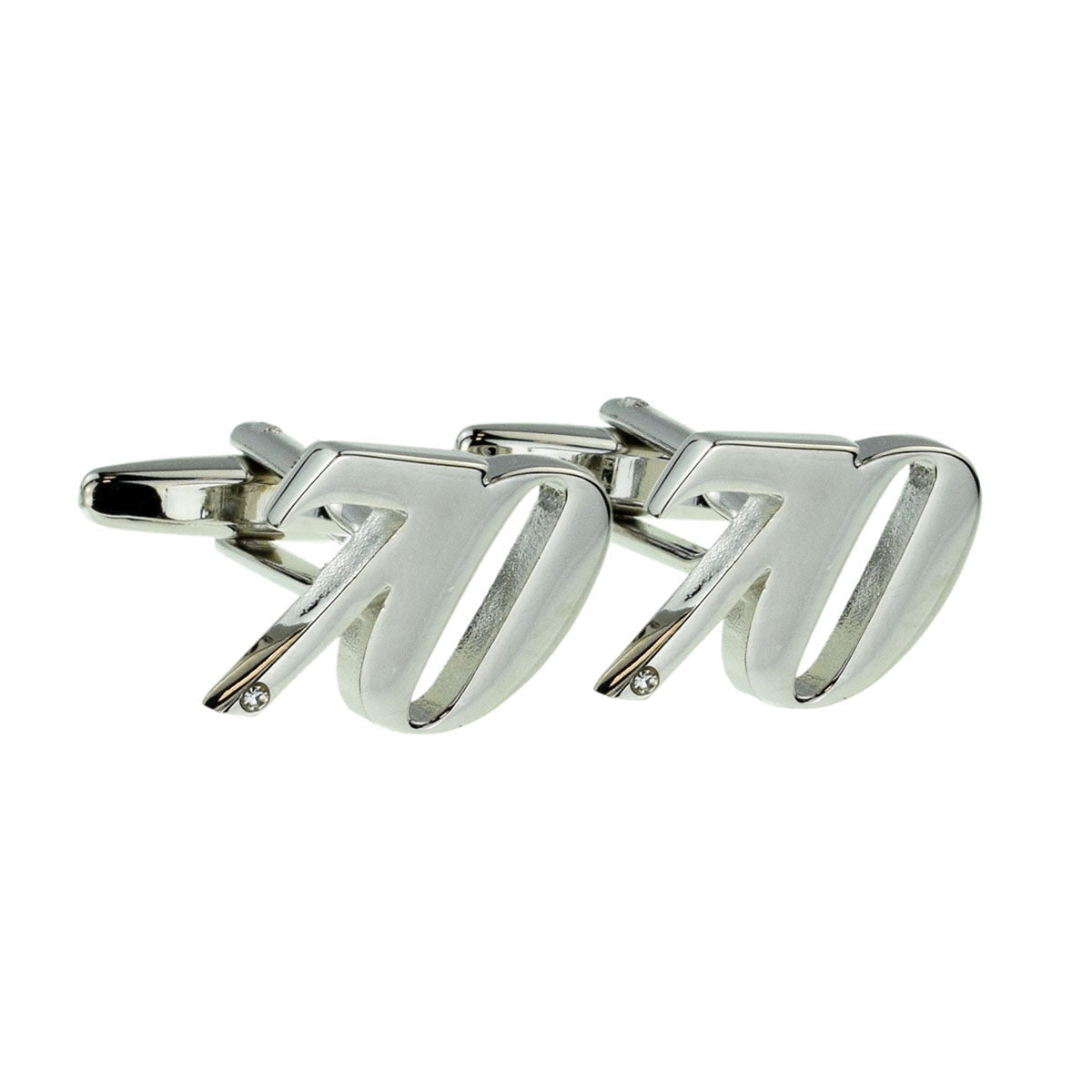 Rhodium Plated AGE 70 Cufflinks | Ashton and Finch