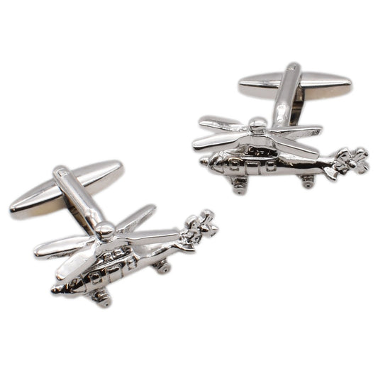 Helicopter With Two Propellers Cufflinks | Ashton and Finch