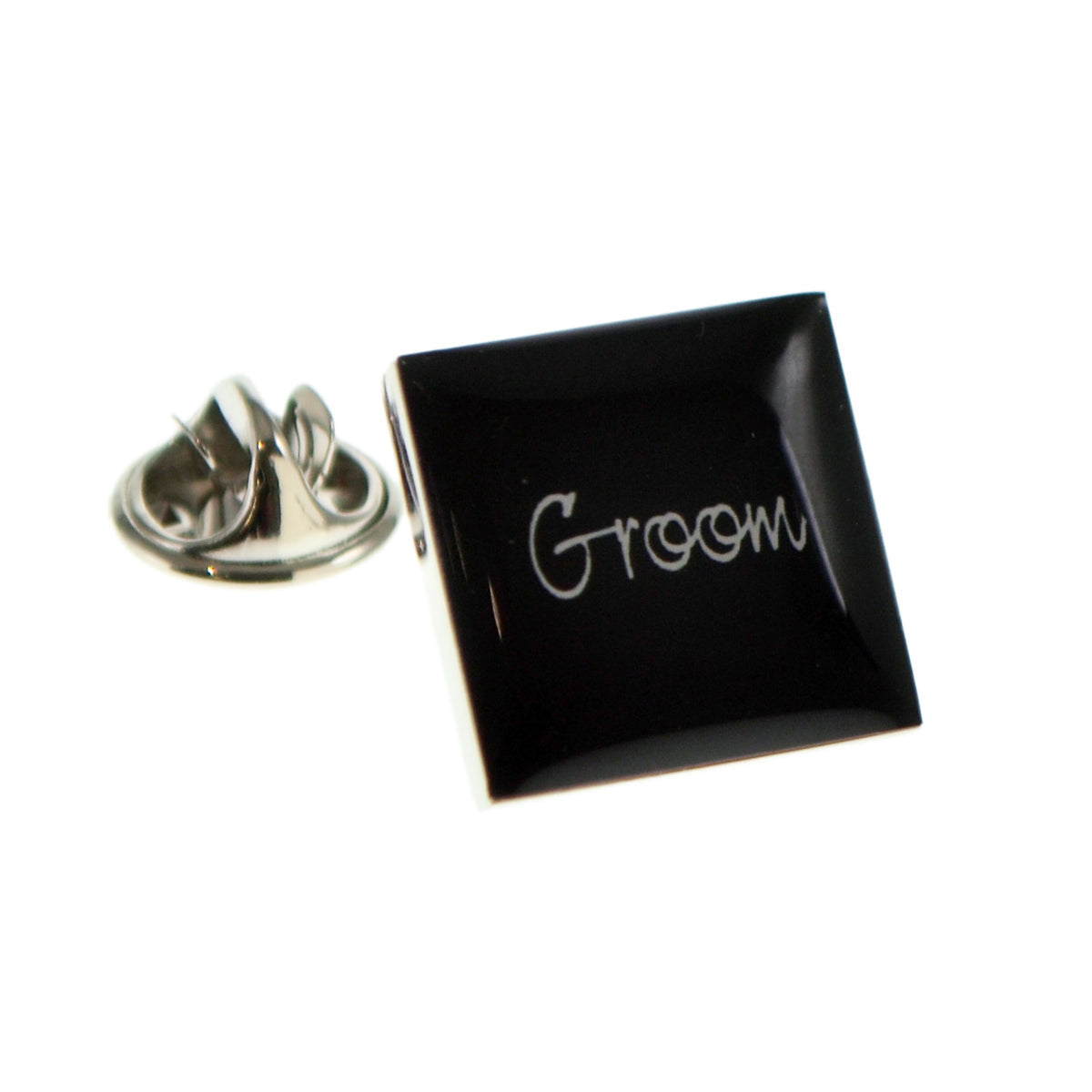 Wedding Script Style Lapel Pin Badges