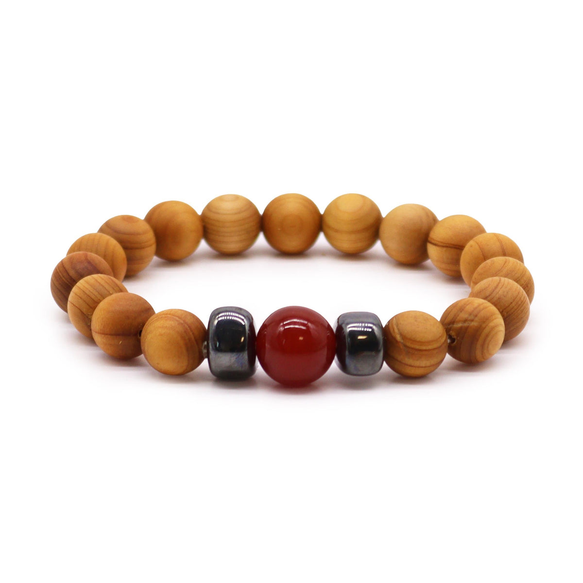 Red Jasper Cedarwood Root Chakra Bangle