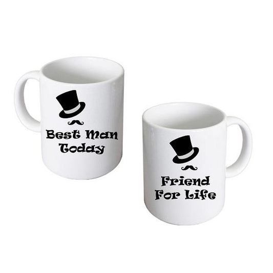 Wedding Mug – Best Man Friend for Life Moustache Cup | Ashton and Finch