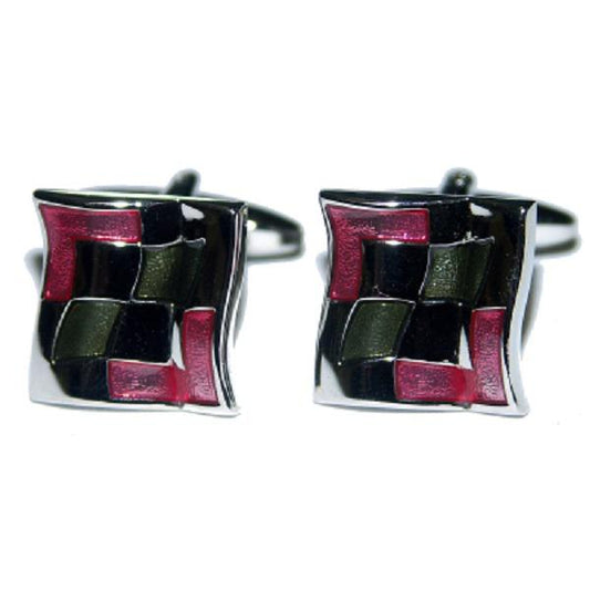 Red & Grey Classic Cufflinks | Ashton and Finch