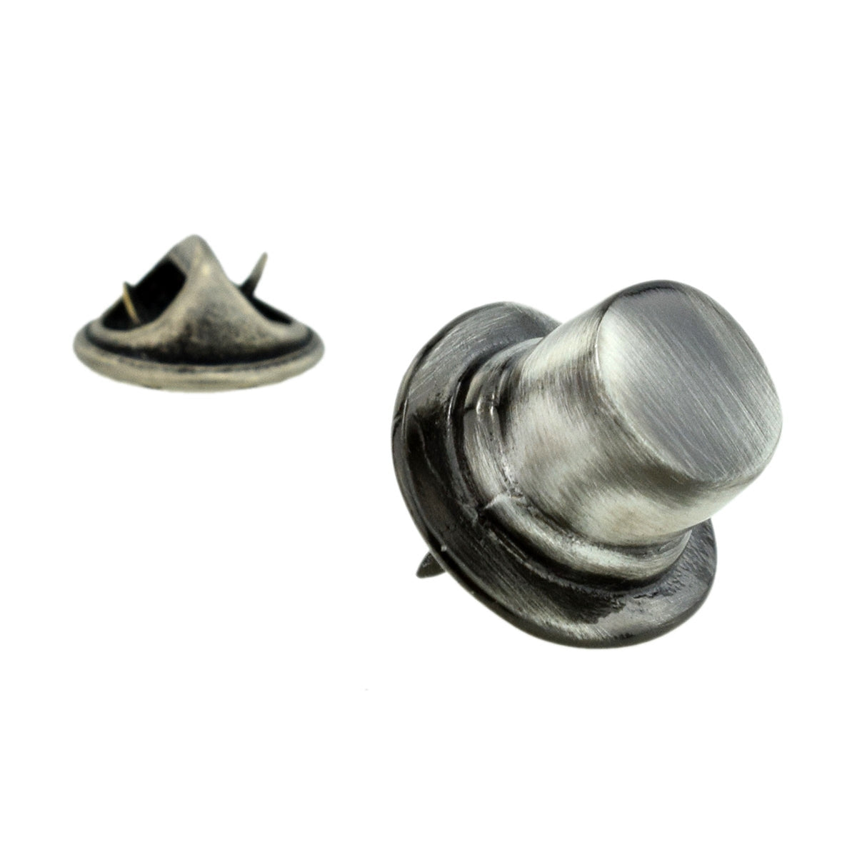 Antique Finish Top Hat Wedding Lapel Pin Badge