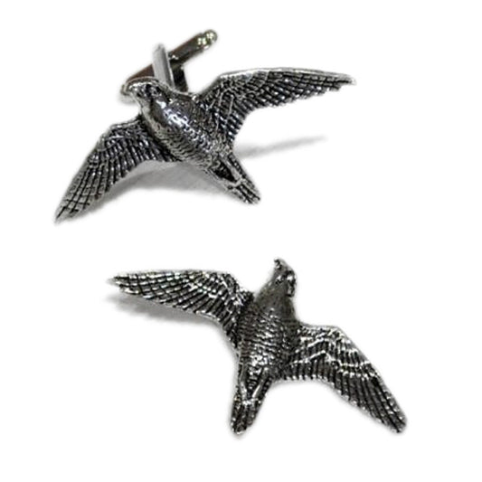 English Made Peregrine Falcon Bird Pewter Cufflinks | Ashton and Finch