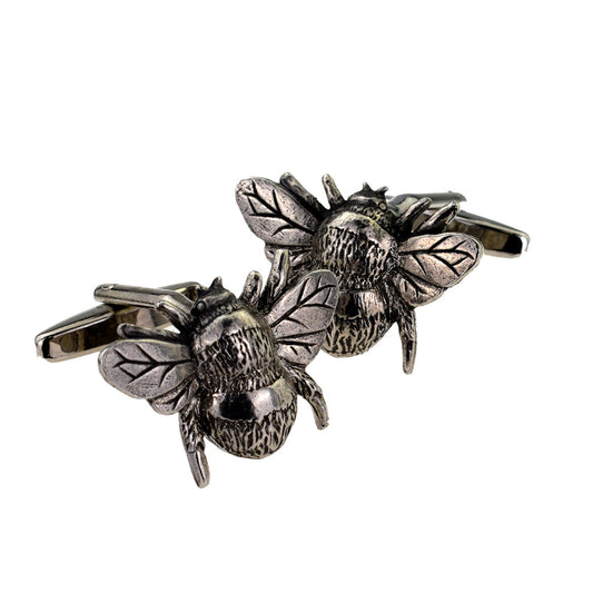 English Made Pewter Bee Cufflinks | Ashton and Finch