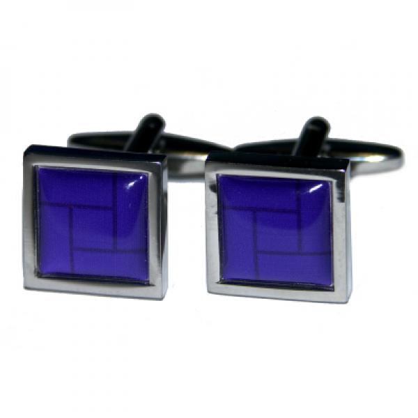 Square Purple Pattern Cufflinks | Ashton and Finch