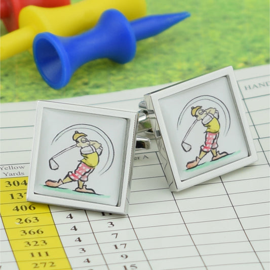 Excellent Golfer Swinging Cufflinks | Ashton and Finch