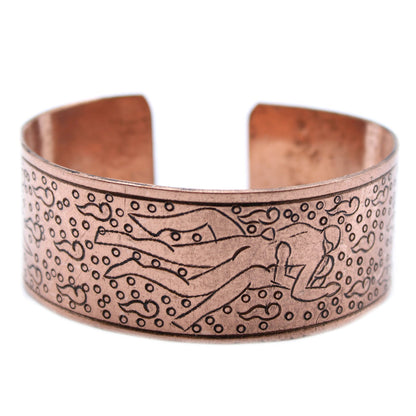Tibetan Copper Bracelet – Kamasutra Symbol Engraved Jewelry