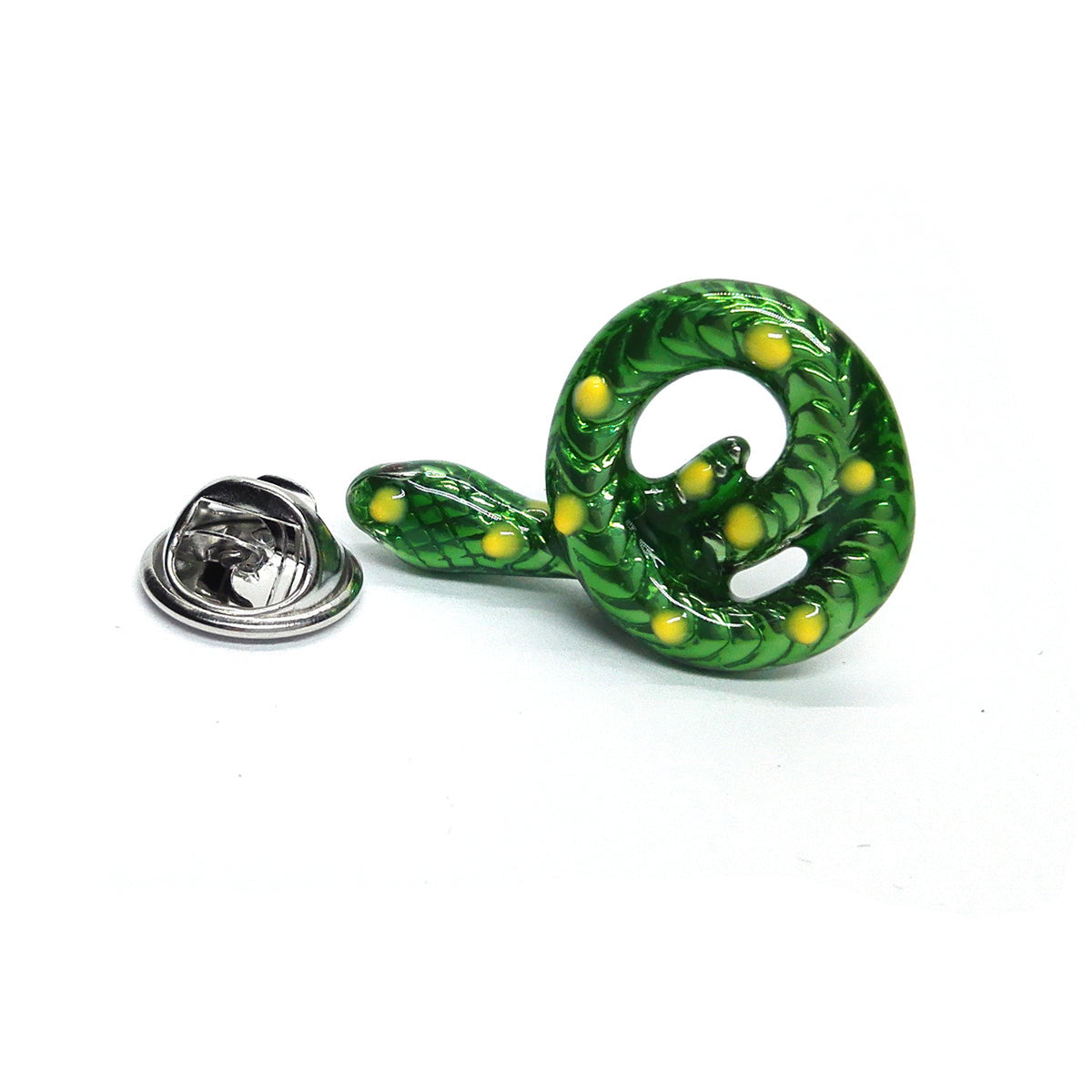 Green Snake Lapel Pin Badge