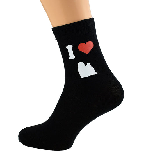 I Love Shih Tzus Mens Black Socks| Ashton and Finch