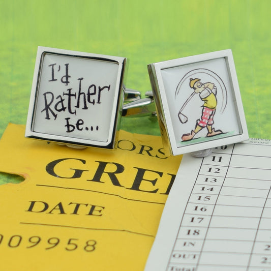 I'd Rather be Golfing Cufflinks | Ashton and Finch