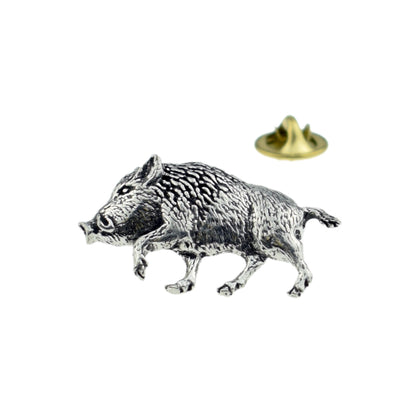 Wild Boar English Pewter Lapel Pin Badge