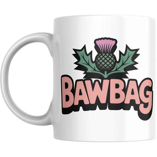 Bawbag Mug – Funny Scottish Thistle Coffee Cup