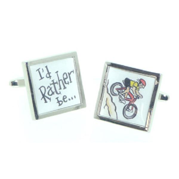 I'd Rather be Biking Cufflinks | Ashton and Finch