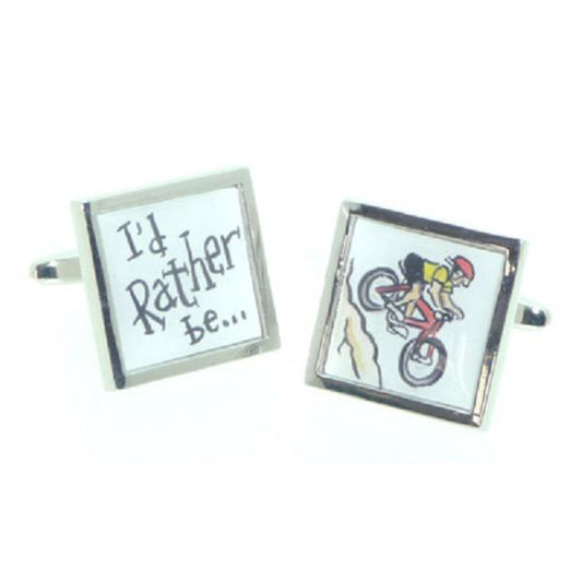 I'd Rather be Biking Cufflinks | Ashton and Finch