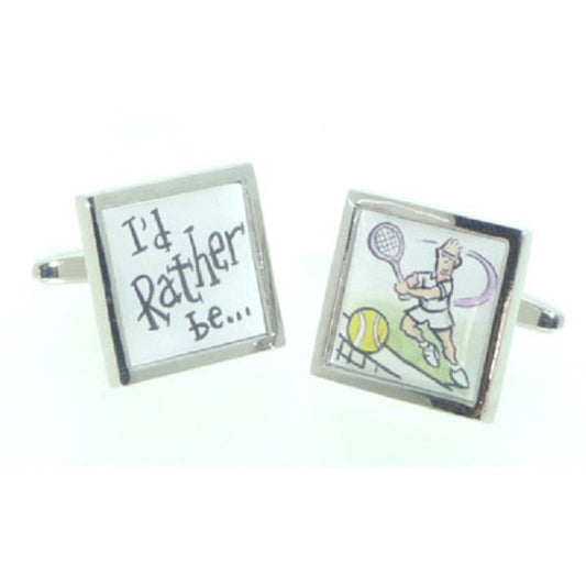 I'd Rather be Playing Tennis Cufflinks | Ashton and Finch