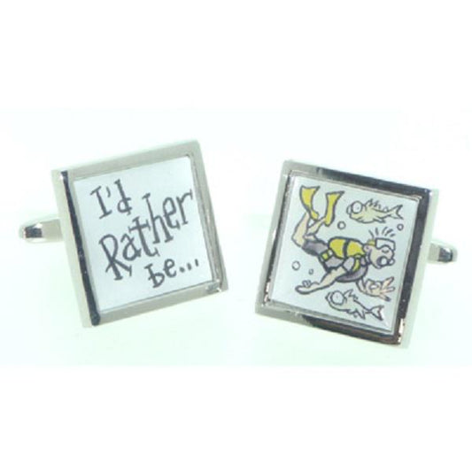 I'd Rather be Diving Cufflinks | Ashton and Finch