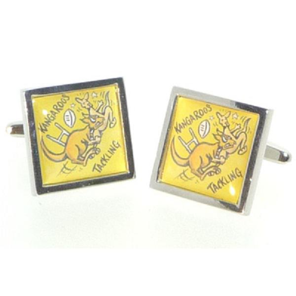 Beware Kangaroos Rugby Tackling Australia Cufflinks | Ashton and Finch