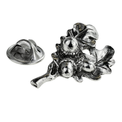 Acorn & Oak Leaf Pewter Lapel Pin Badge