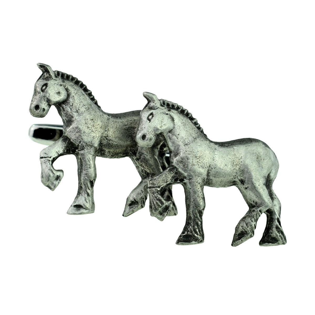 Shire Horse Equestrian  Animal English Pewter Cufflinks | Ashton and Finch