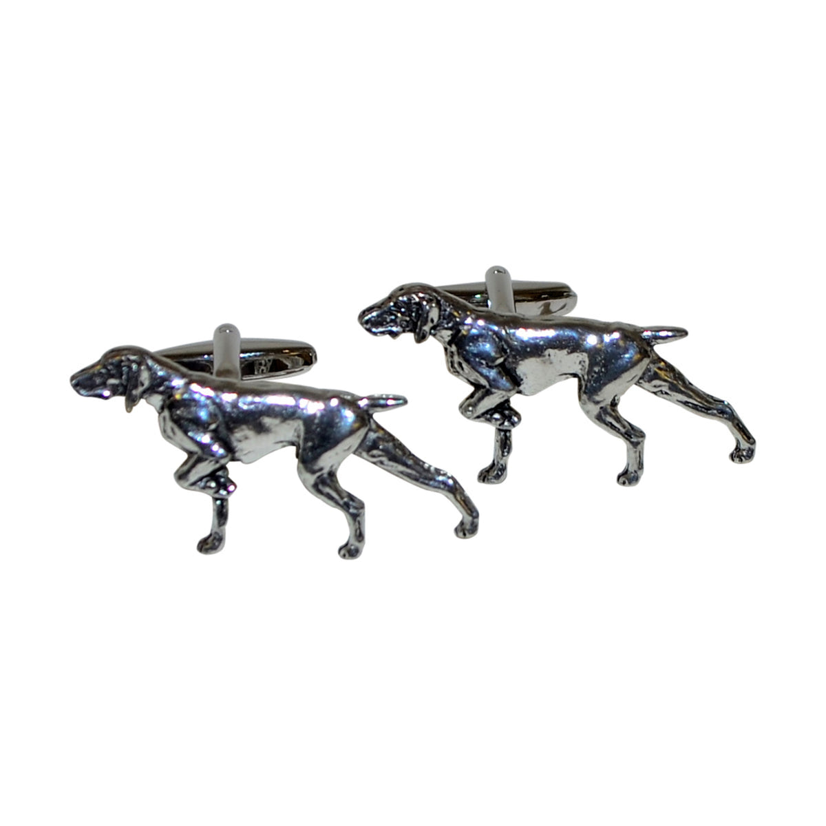 English Made Pointer Dog Pewter Cufflinks | Ashton and Finch