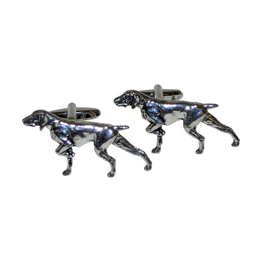 English Made Pointer Dog Pewter Cufflinks | Ashton and Finch