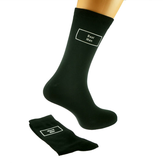 Best Man Worst Man Comedy Wedding Socks| Ashton and Finch