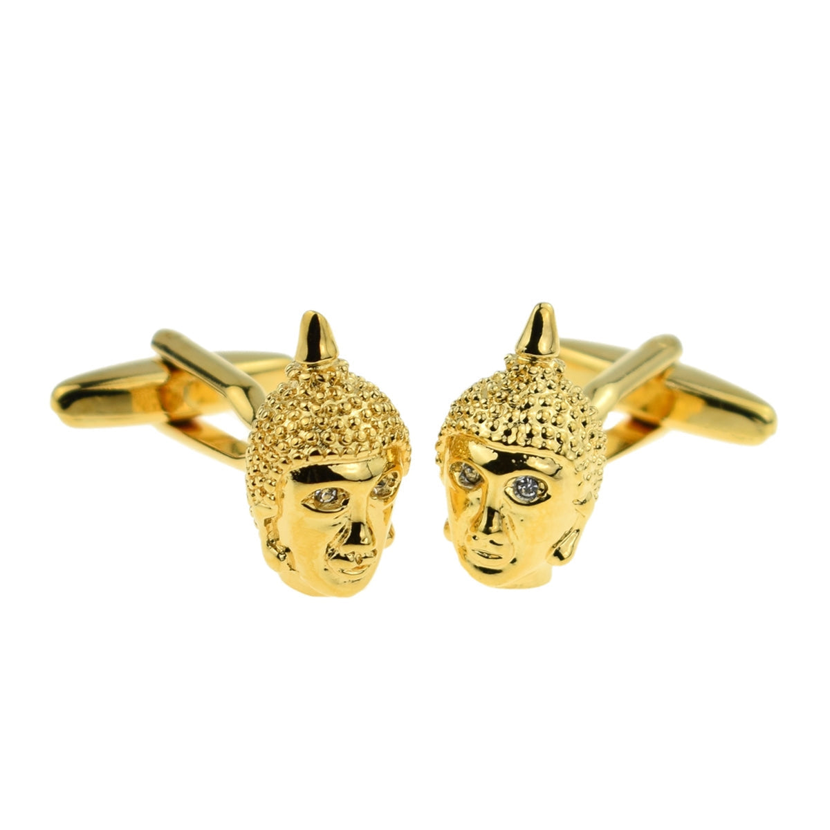 Gold Plated Buddha Head Cufflinks | Ashton and Finch