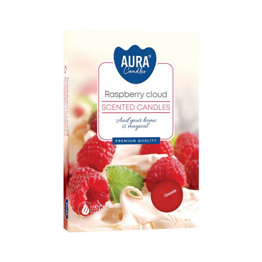 Raspberry Cloud Scented Tealight Candles Pack of 6