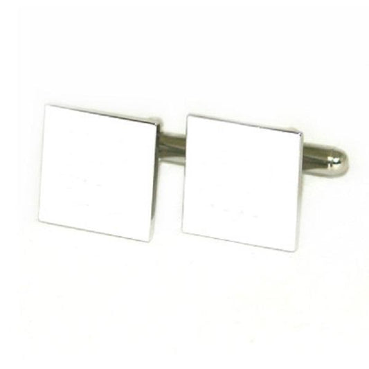 White Square Plain Cufflinks | Ashton and Finch
